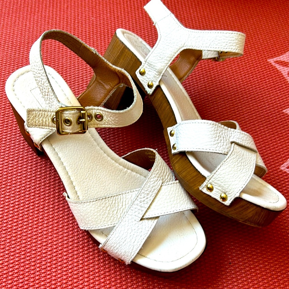 Top Shop white clog sandals